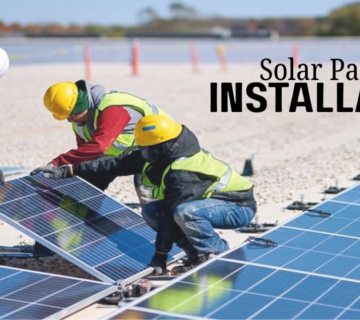 solar panel installation setup